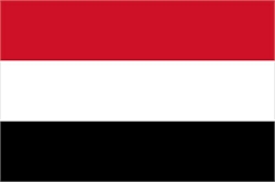 [ai] The national flag of Yemen featuring three horizontal stripes: red at the top, white in the middle, and black at the bottom.